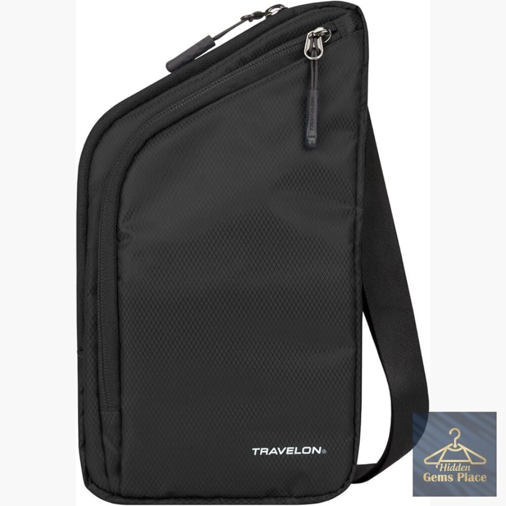 Slim RFID Crossbody Bag for Travel Essentials Lightweight Adjustable